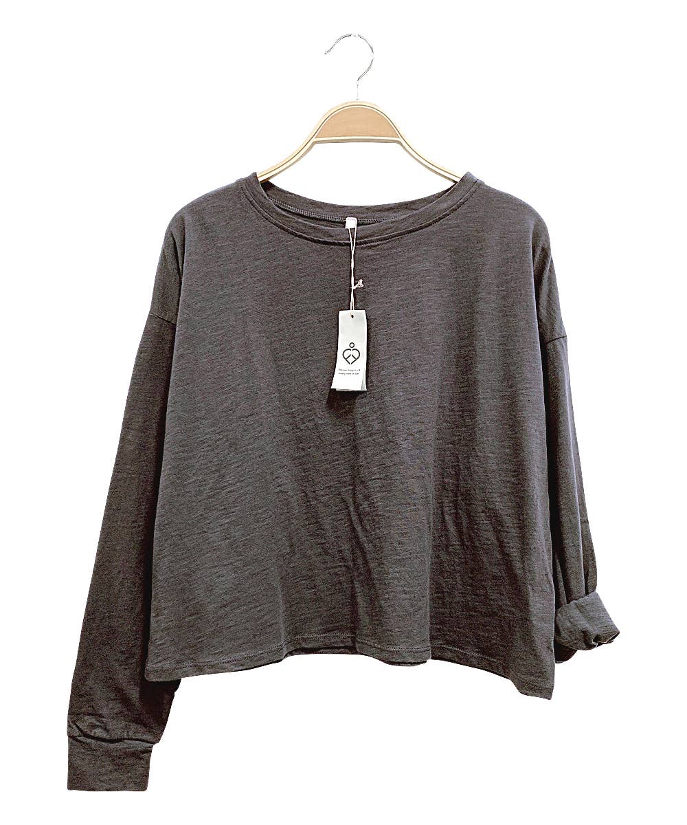 COTTONSLUB OVERSIZE T PREWASHED: DULL GREY / L