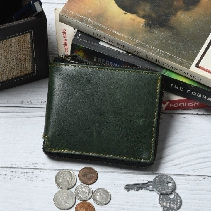 Adams Bi-Fold Wallet- Green — product image