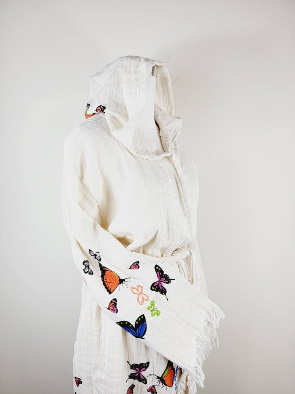 Soft and Cozy Muslin Kimono Robe, Organic Cotton M — product image