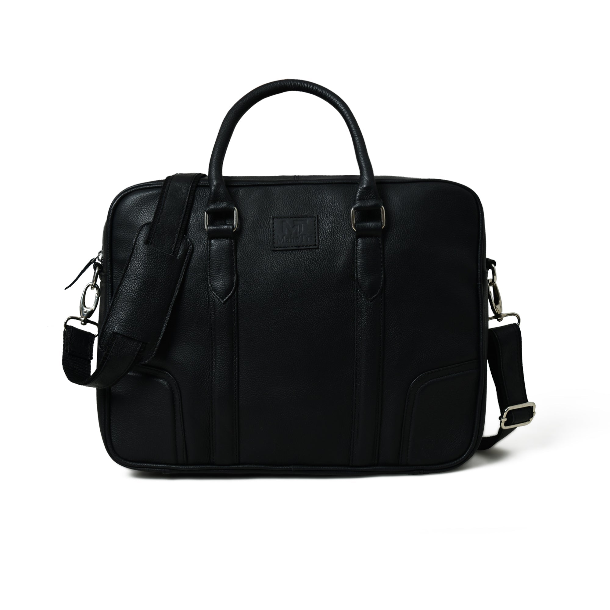 Texas Black Leather Briefcase — product image