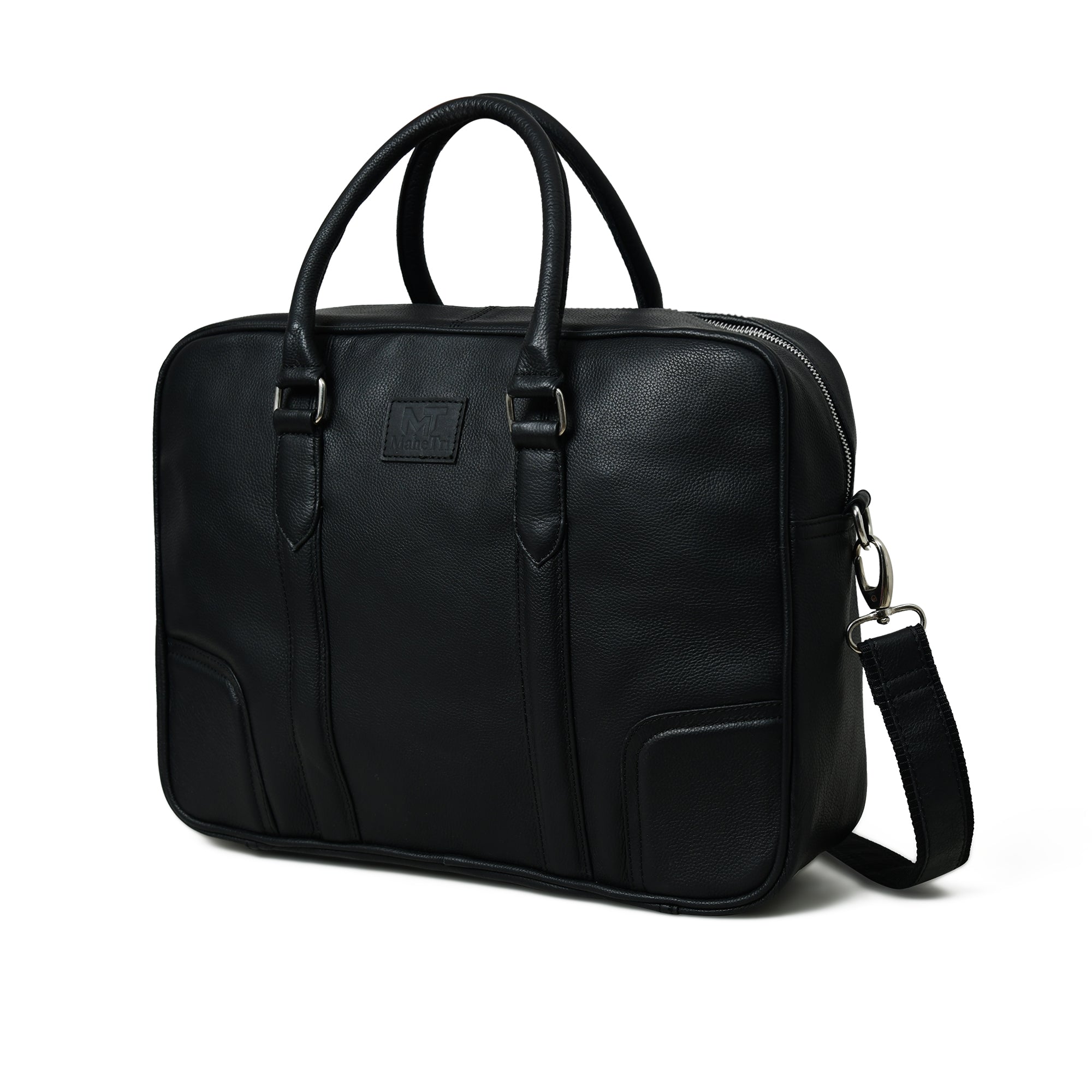 Texas Black Leather Briefcase — product image