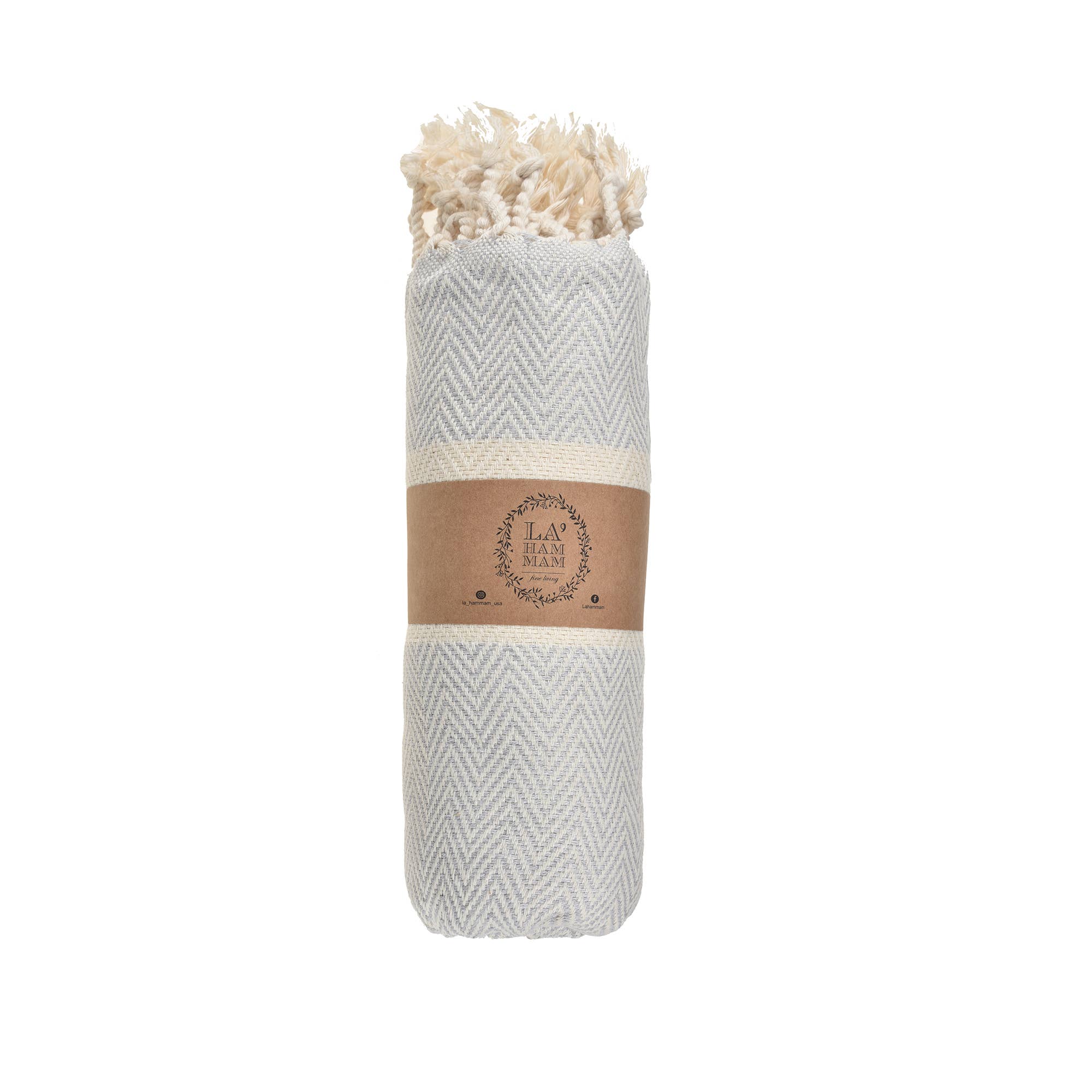 Herring Peshtemal  Cotton  Beach Towel: Gray