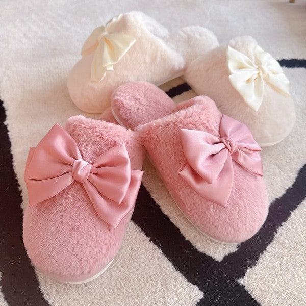 Satin Shine Fur Cozy Lounge Slippers — product image