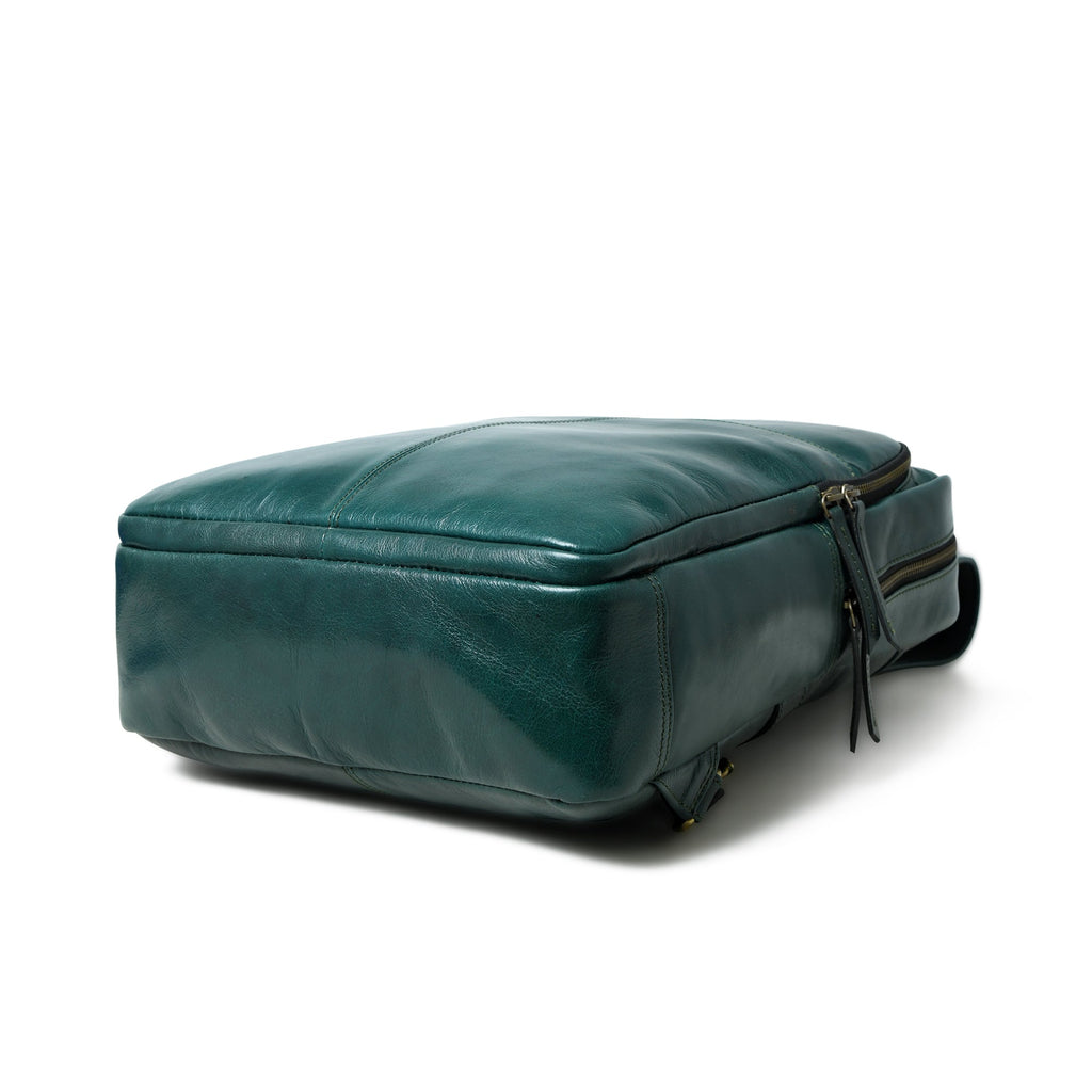 Luxury Italian Leather Backpack, Green — product image