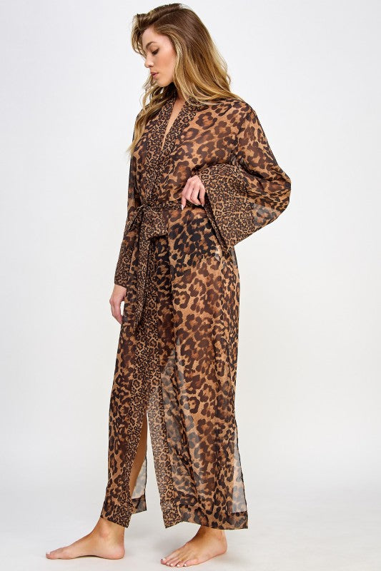 Luxurious Leopard Juliana Robe | Healthy Balance Market — product image