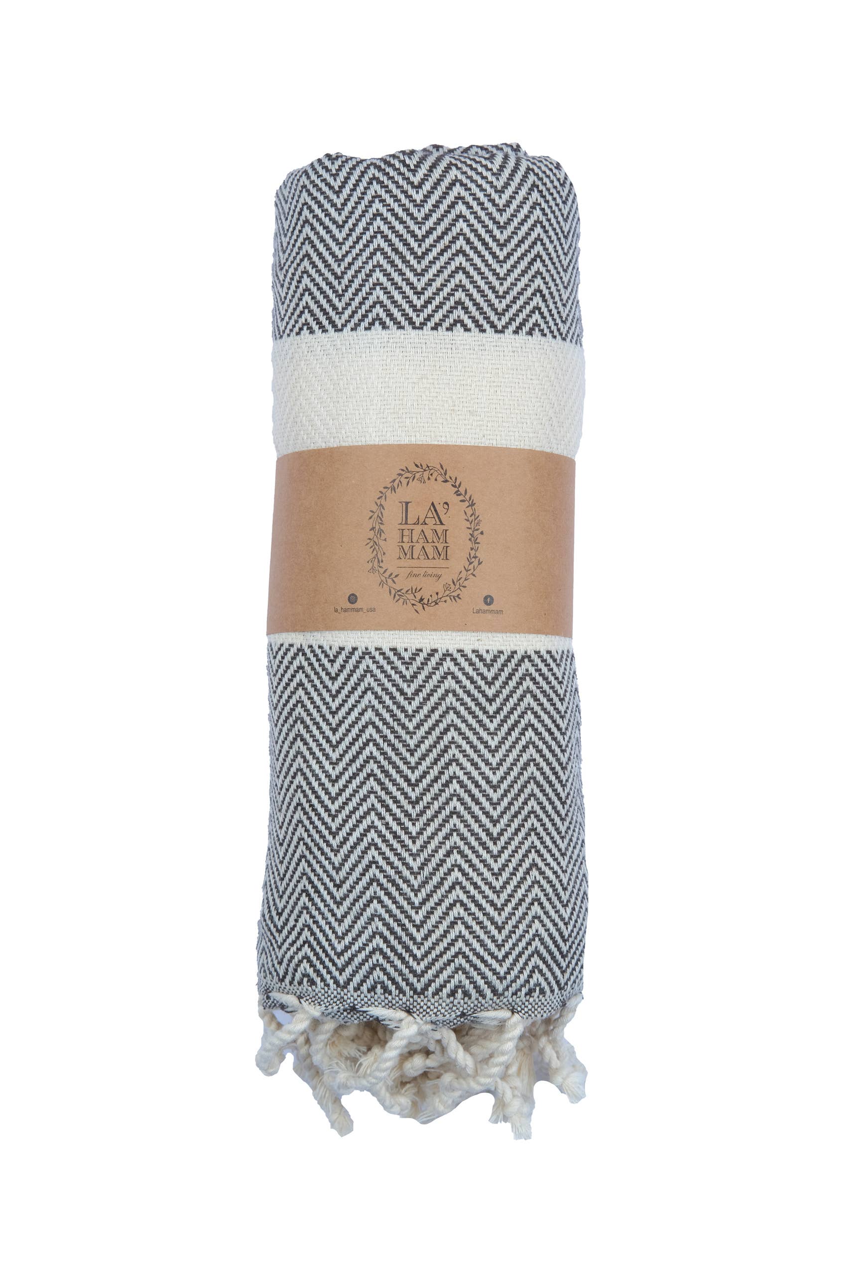 Herring Peshtemal  Cotton  Beach Towel: Gray