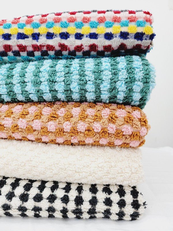 Bath Towels, Organic Turkish Cotton Pom Pom Towels — product image