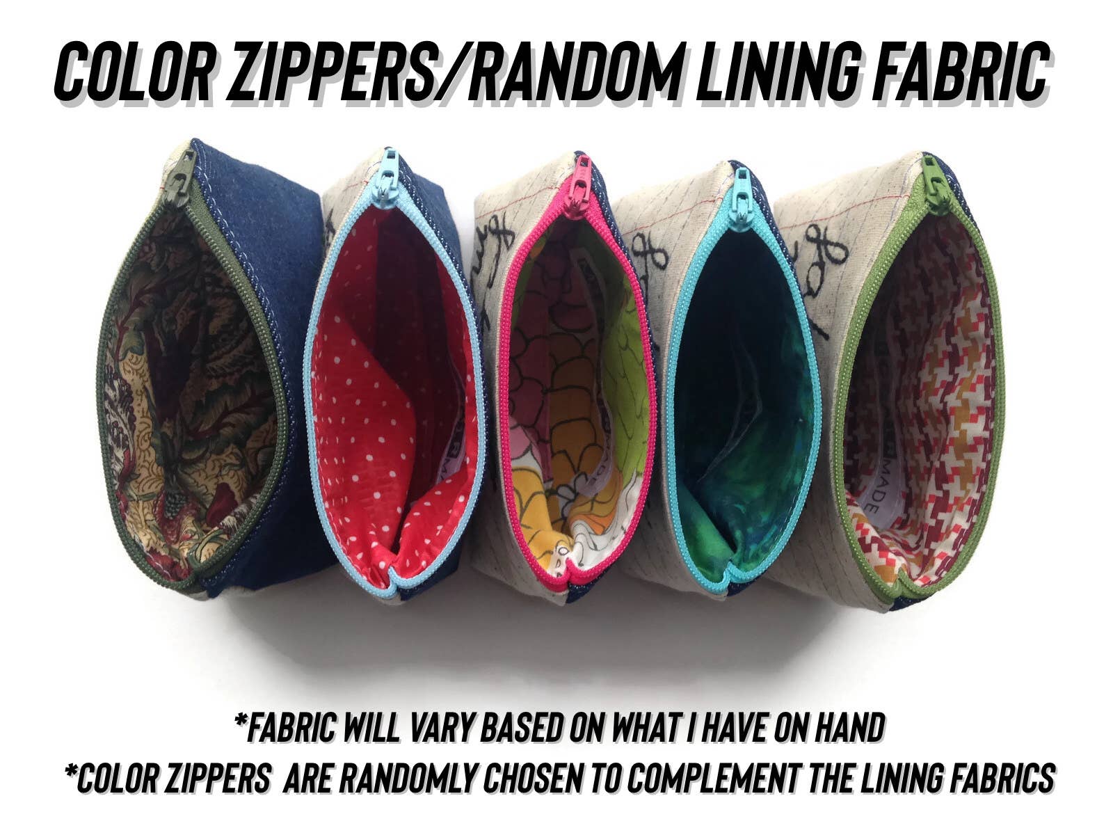 Money Bag Collection - Handmade Zipper Pouches