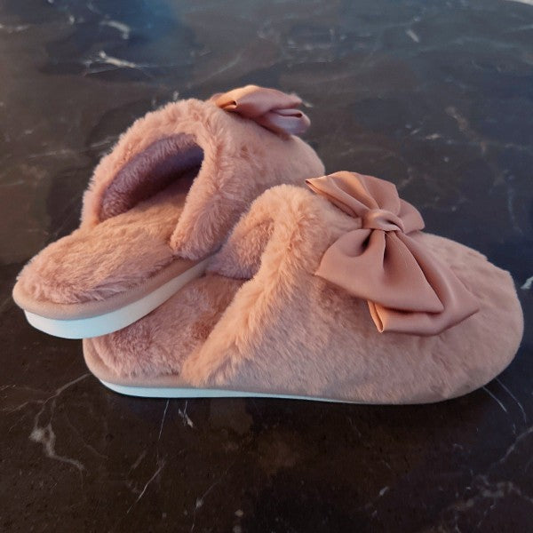 Satin Shine Fur Cozy Lounge Slippers — product image