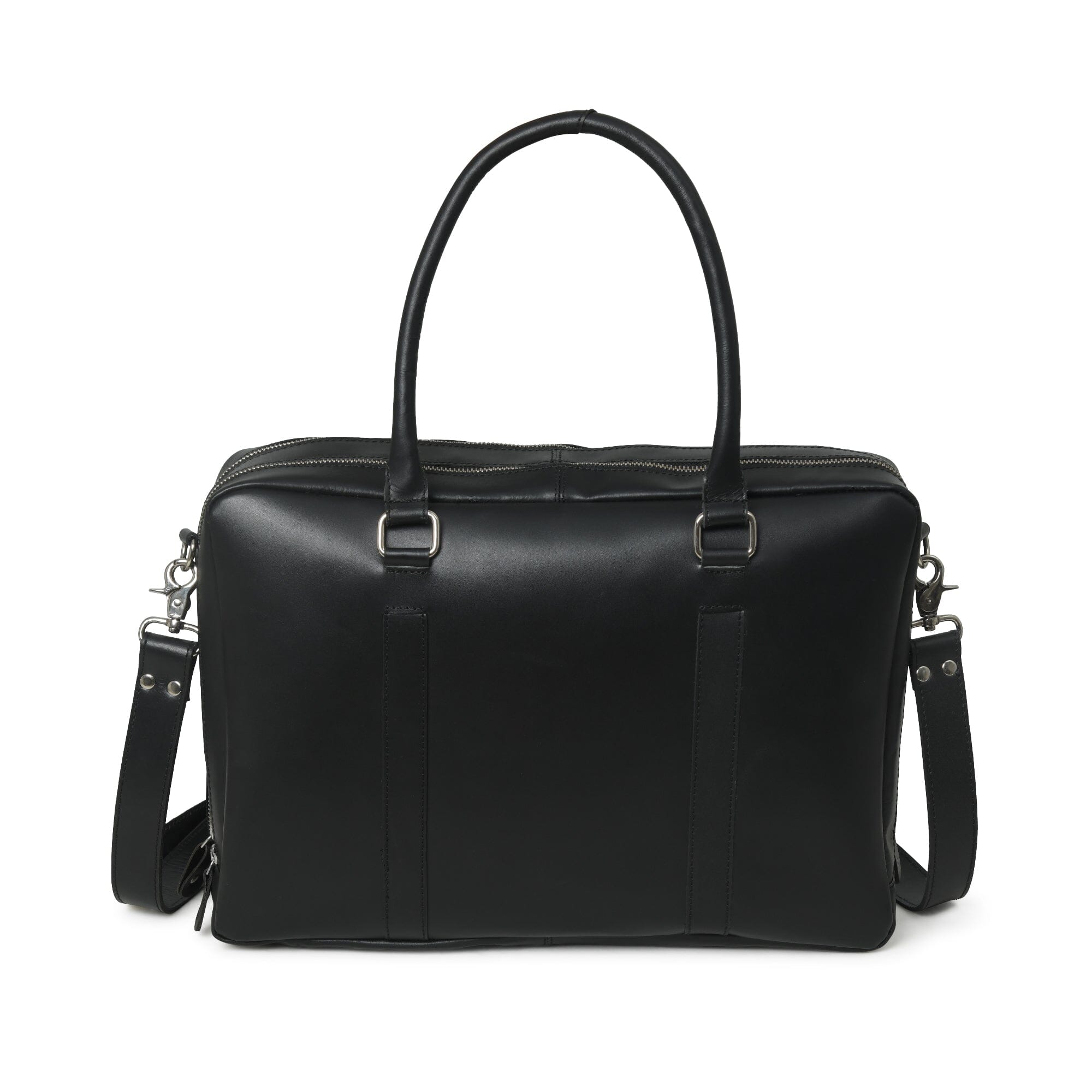 Dixon Black Buffalo Leather Laptop Briefcase — product image