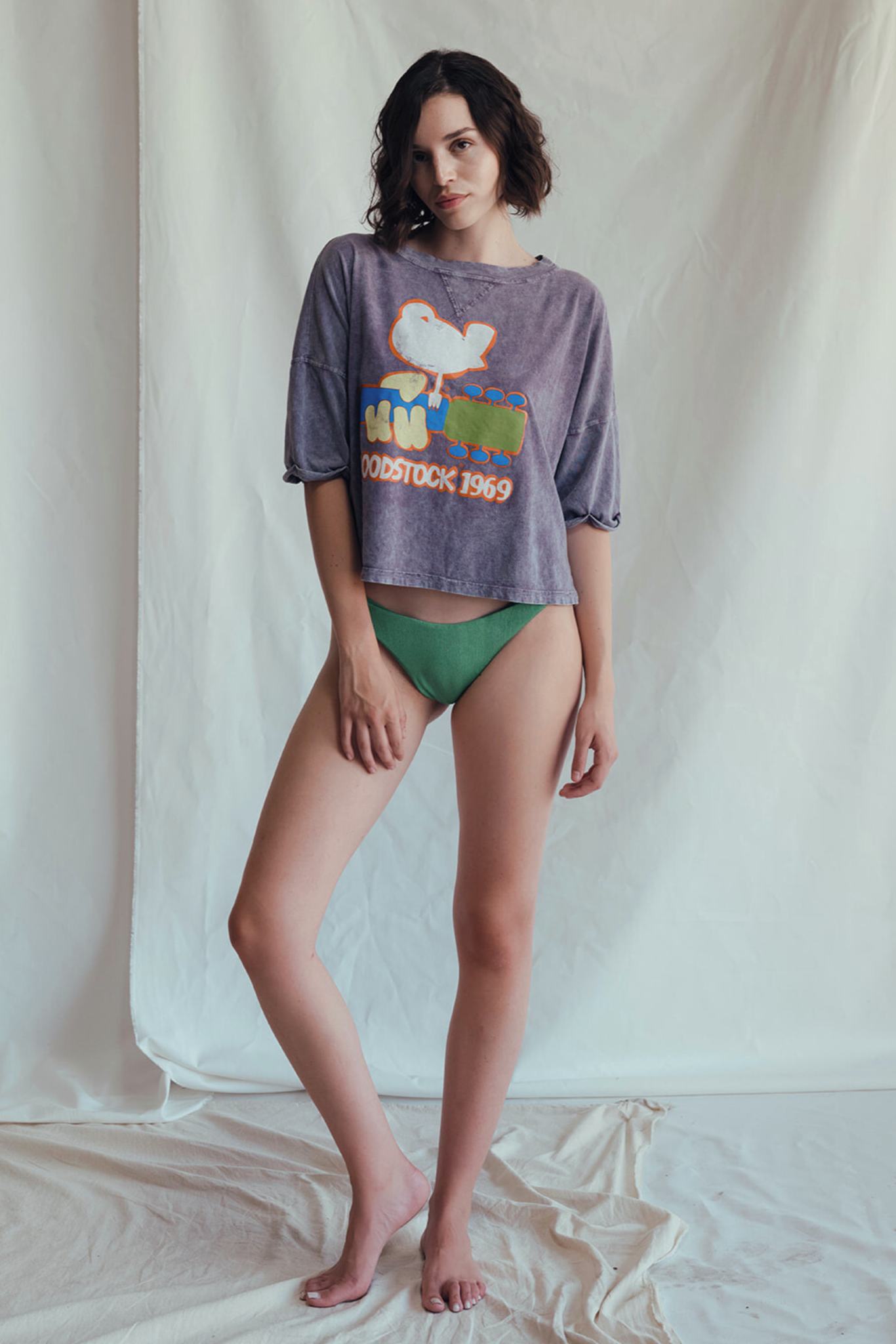 Woodstock NY 1969 Crop Tee — product image