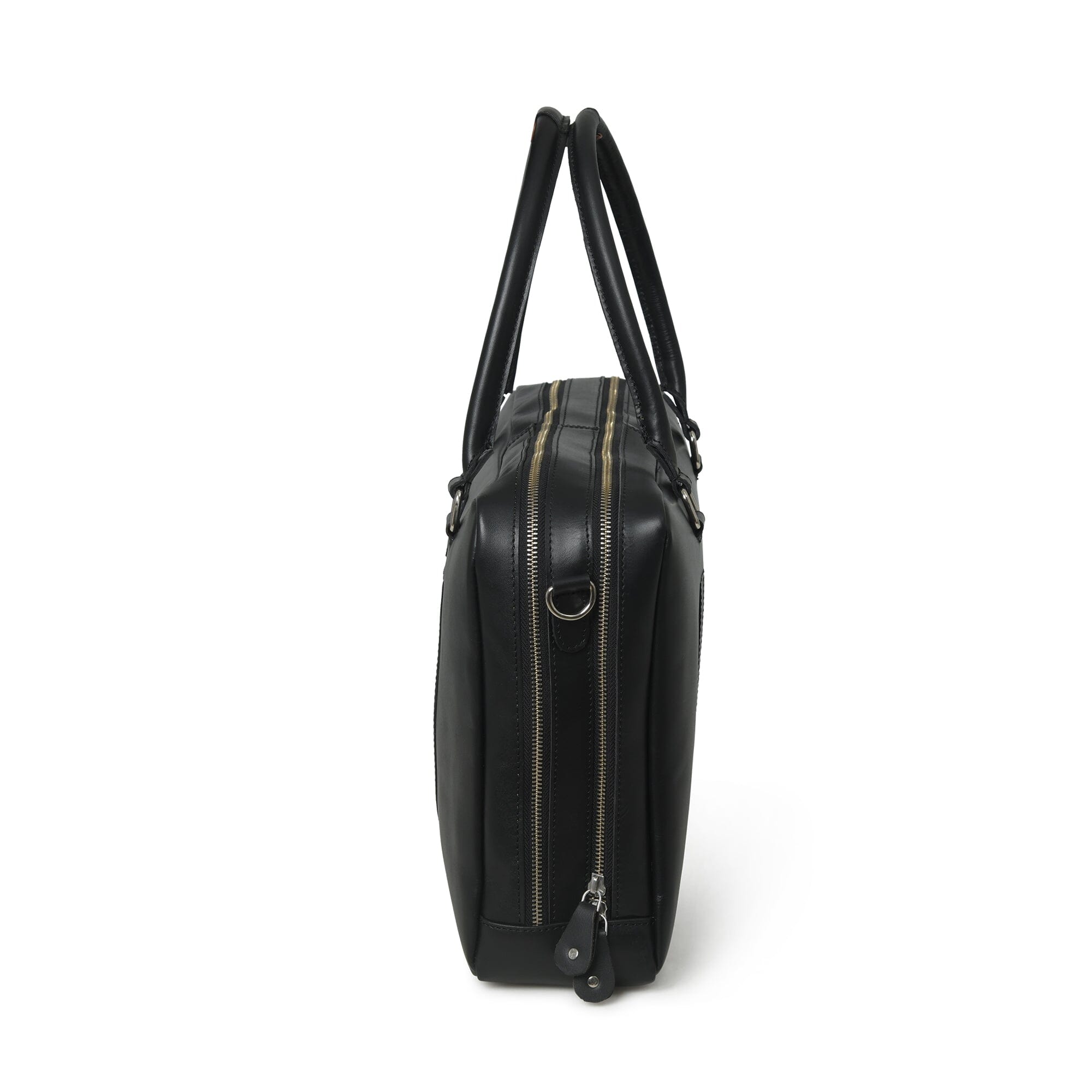 Dixon Black Buffalo Leather Laptop Briefcase — product image