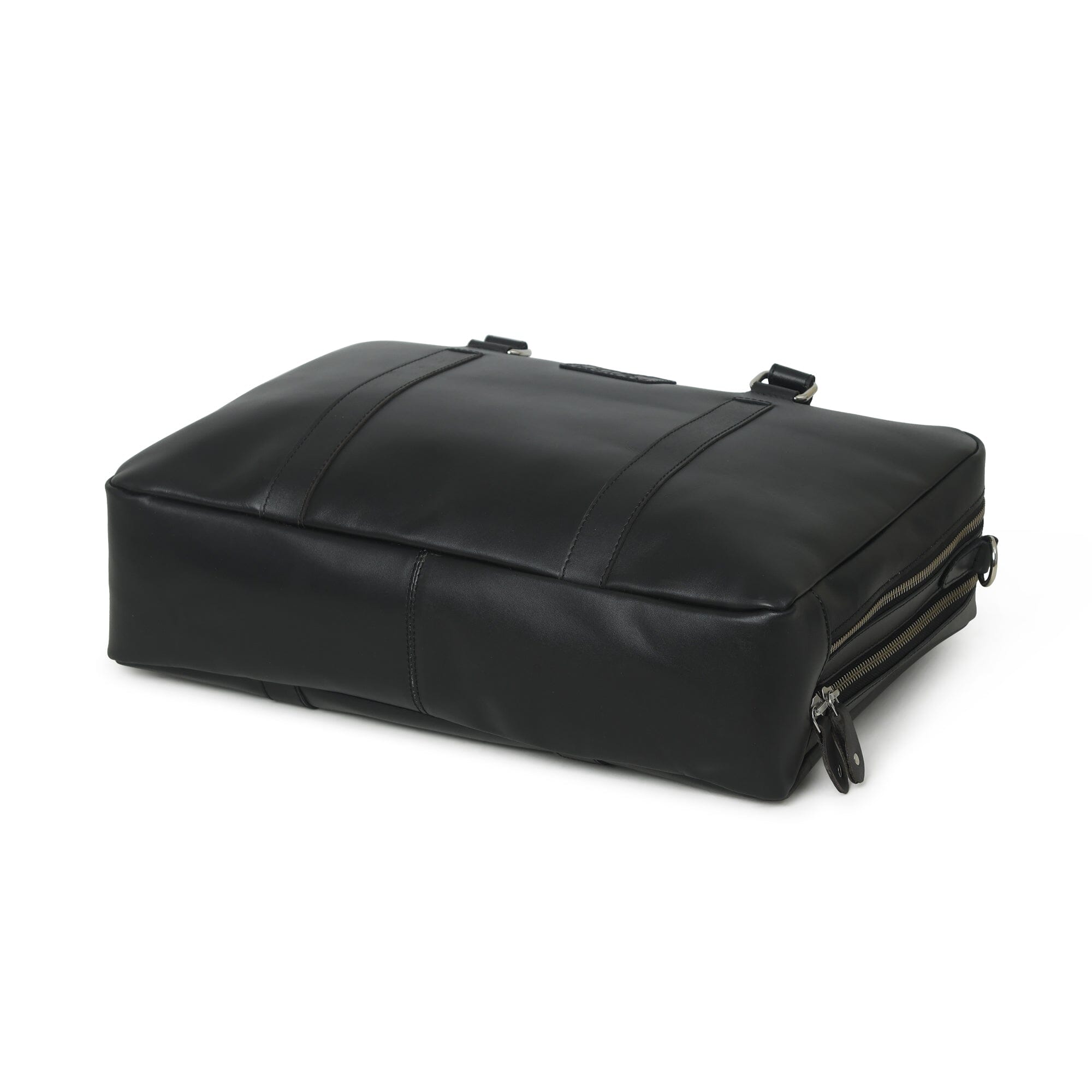 Dixon Black Buffalo Leather Laptop Briefcase — product image