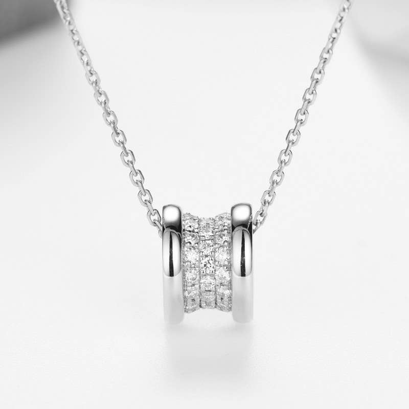 Inlaid Zircon Necklace Temperament Exquisite All-match Chain