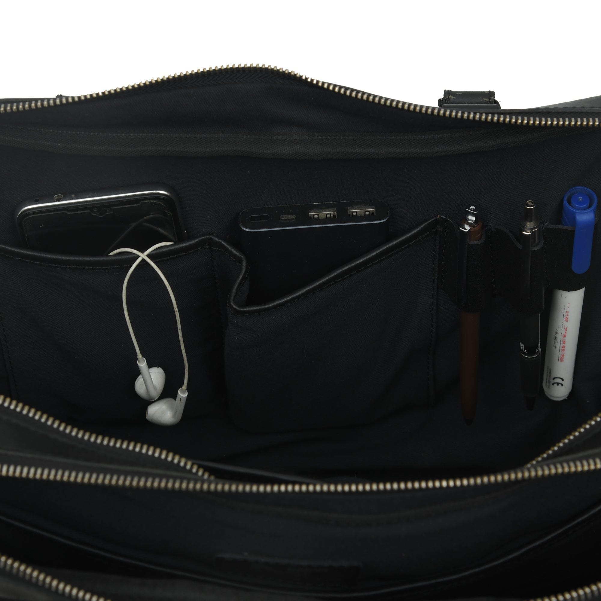 Dixon Black Buffalo Leather Laptop Briefcase — product image
