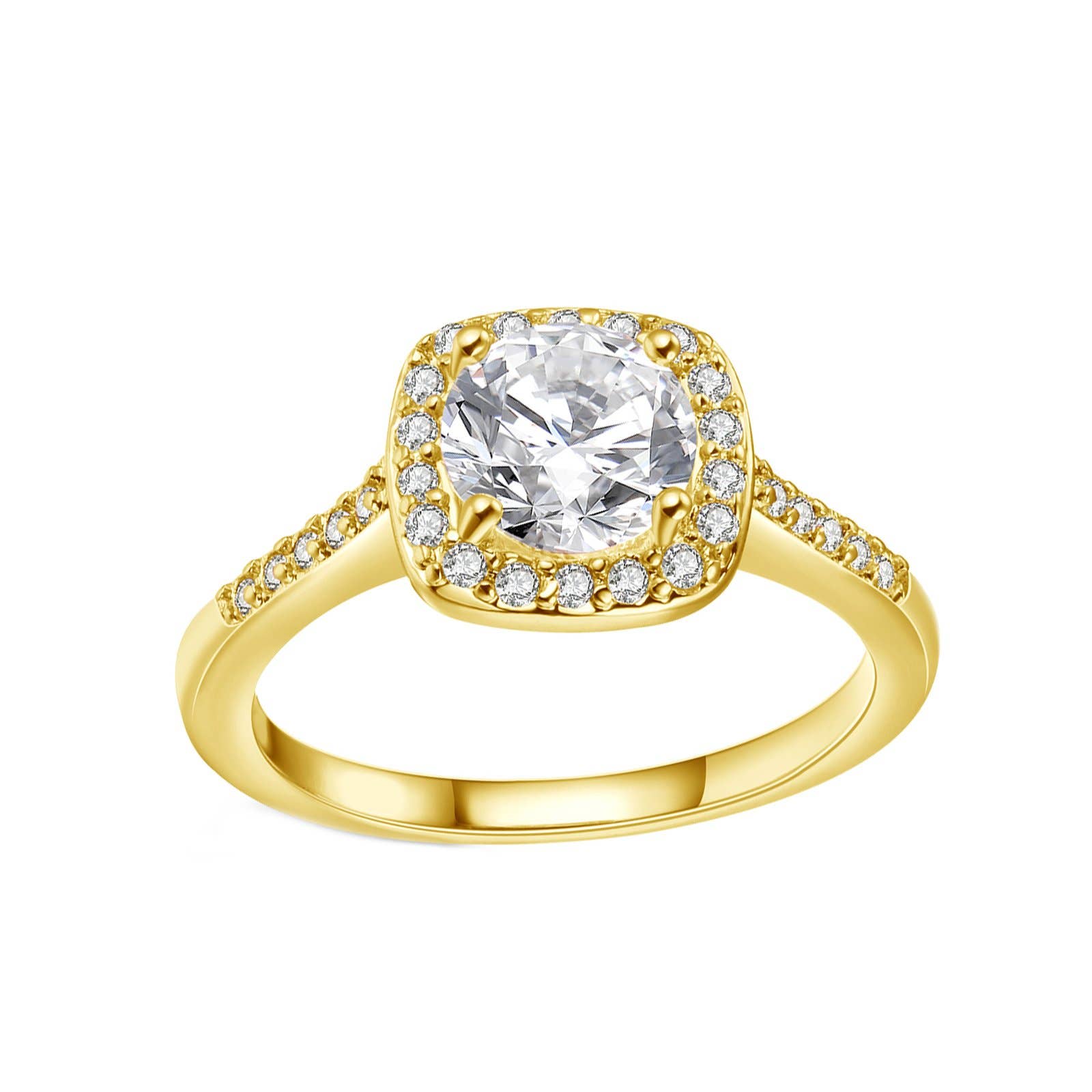 Swarovski Crystal Halo Ring: White / 8