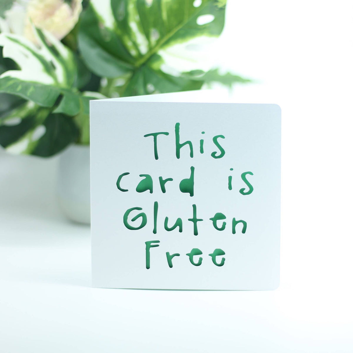 This card is gluten free: Green