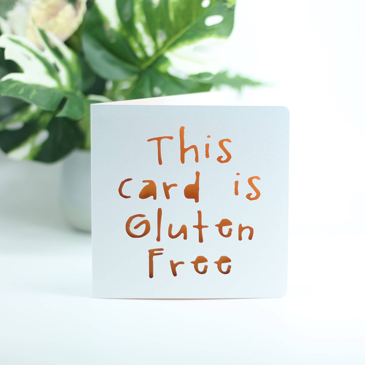 This card is gluten free: Green
