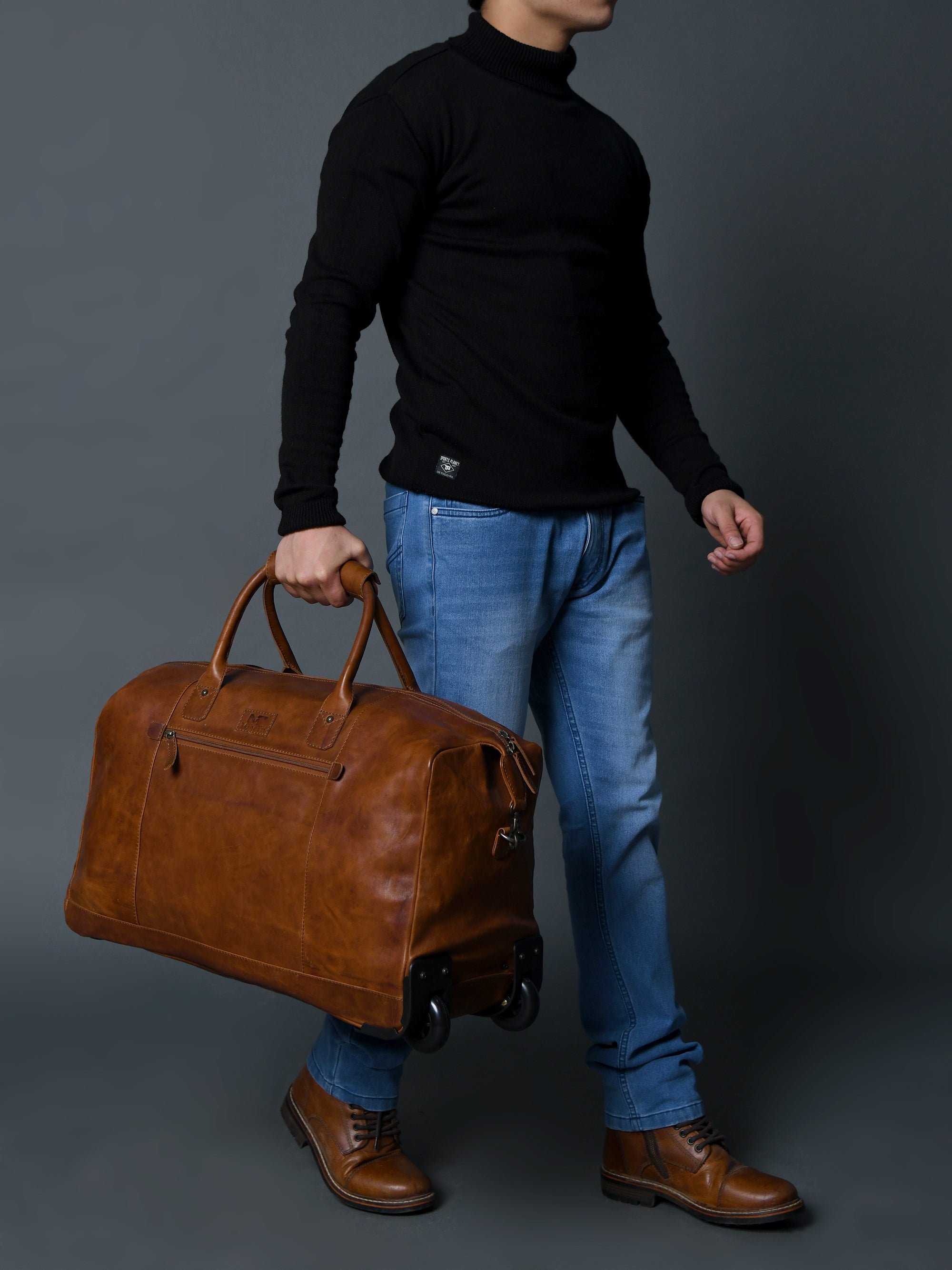 Harbor Leather Trolly Carry-On — product image