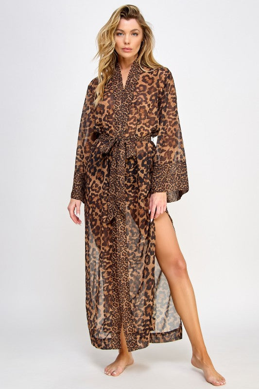 Luxurious Leopard Juliana Robe | Healthy Balance Market — product image