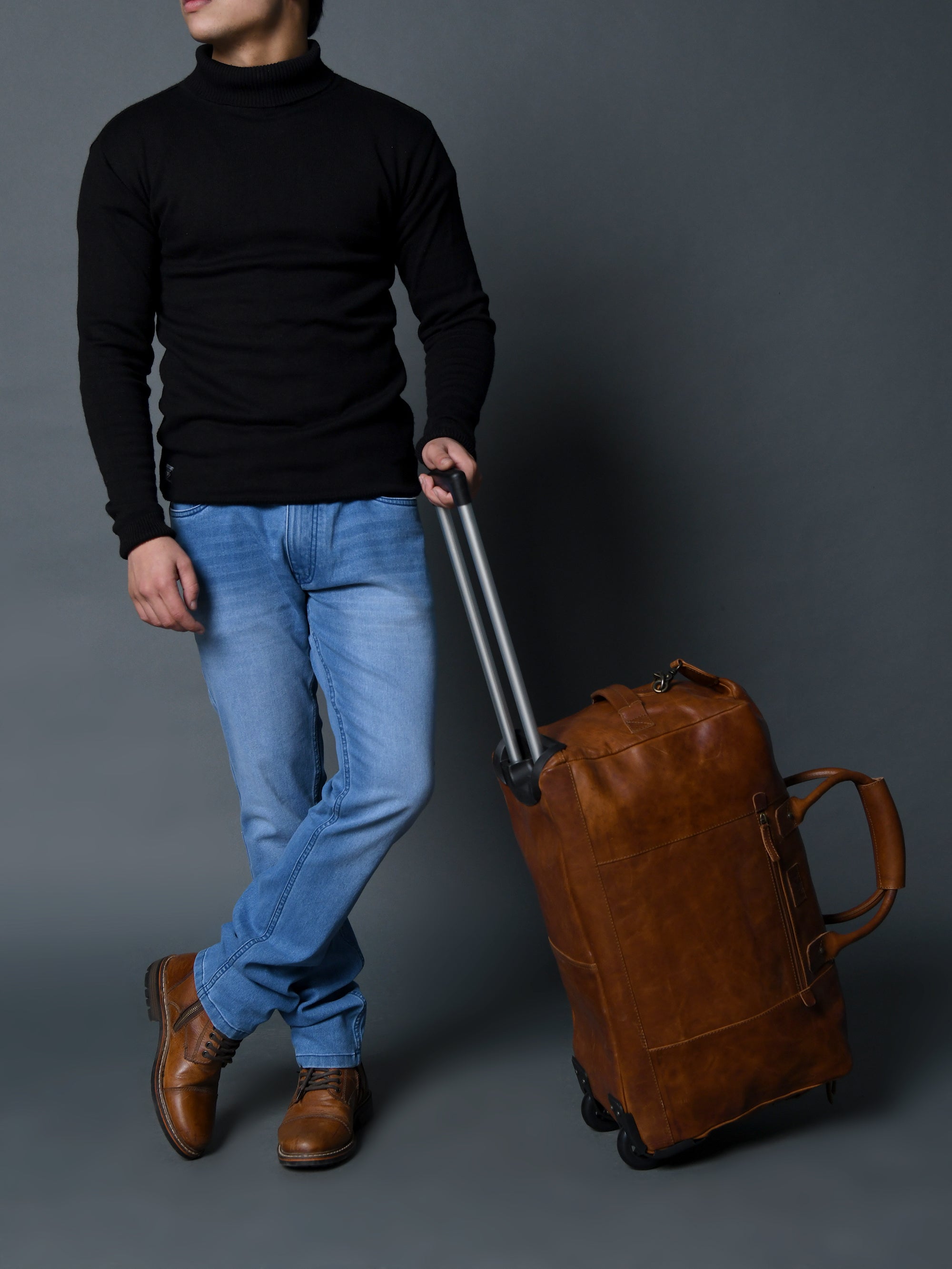 Harbor Leather Trolly Carry-On — product image