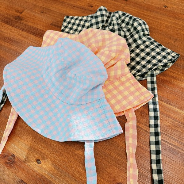 Color Palette Gingham Beach Hat — product image
