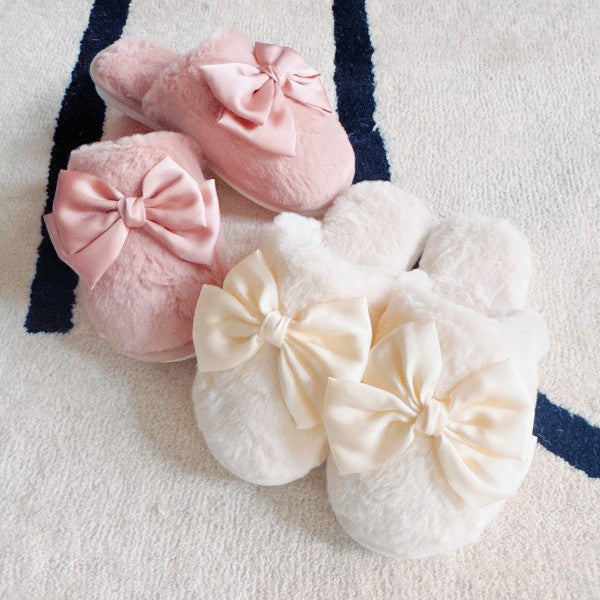 Satin Shine Fur Cozy Lounge Slippers — product image