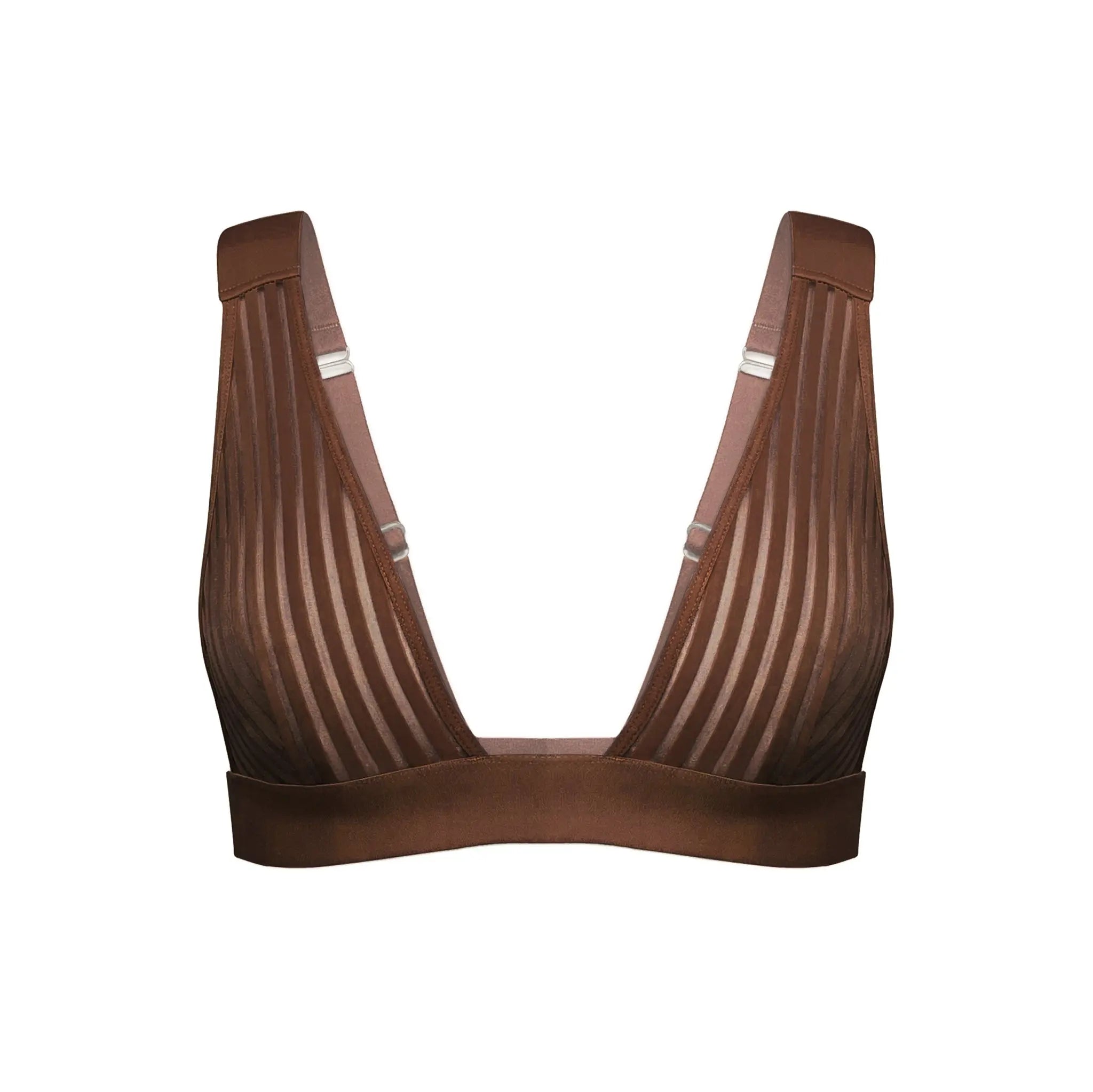 Vertigo V Neck Bralette Cocoa