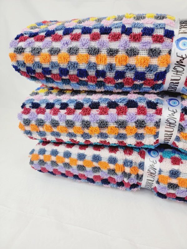 Bath Towels, Organic Turkish Cotton Pom Pom Towels — product image