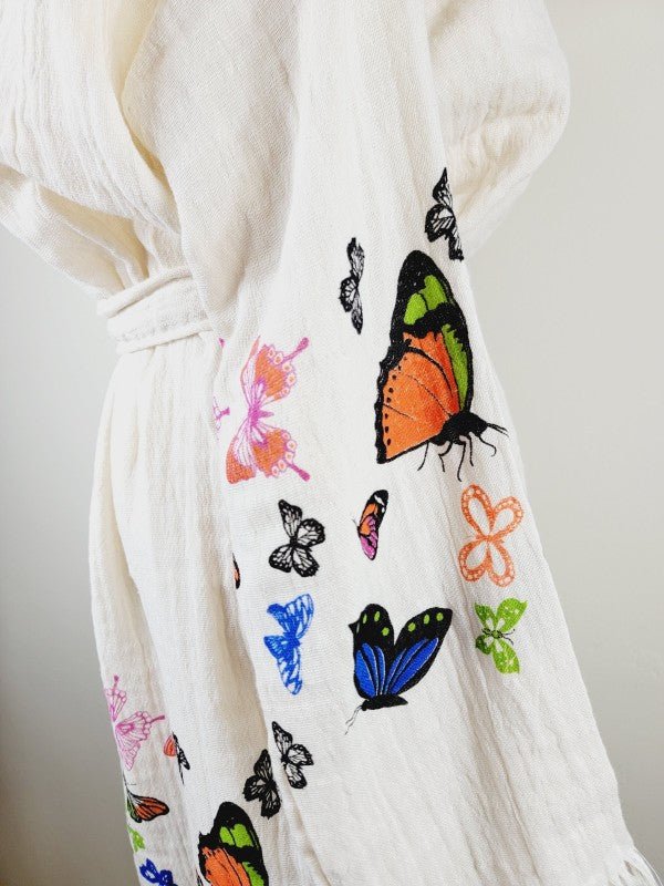 Soft and Cozy Muslin Kimono Robe, Organic Cotton M — product image