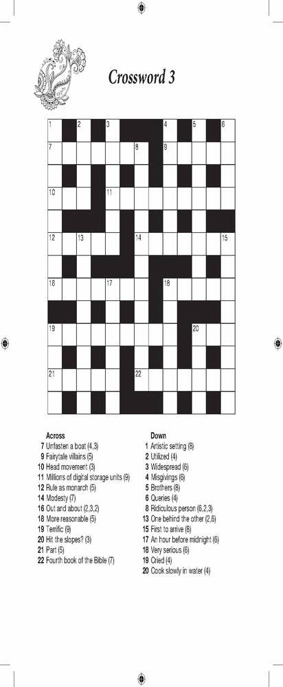 Mindfulness Crosswords: Everyday Puzzles for Wellbeing: Paperback Book