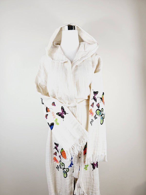 Soft and Cozy Muslin Kimono Robe, Organic Cotton M — product image