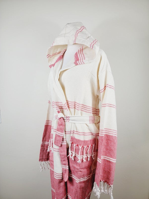Unisex Robe, Beach or spa Robe with pockets - Red — product image
