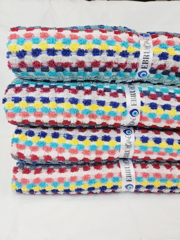 Bath Towels, Organic Turkish Cotton Pom Pom Towels — product image