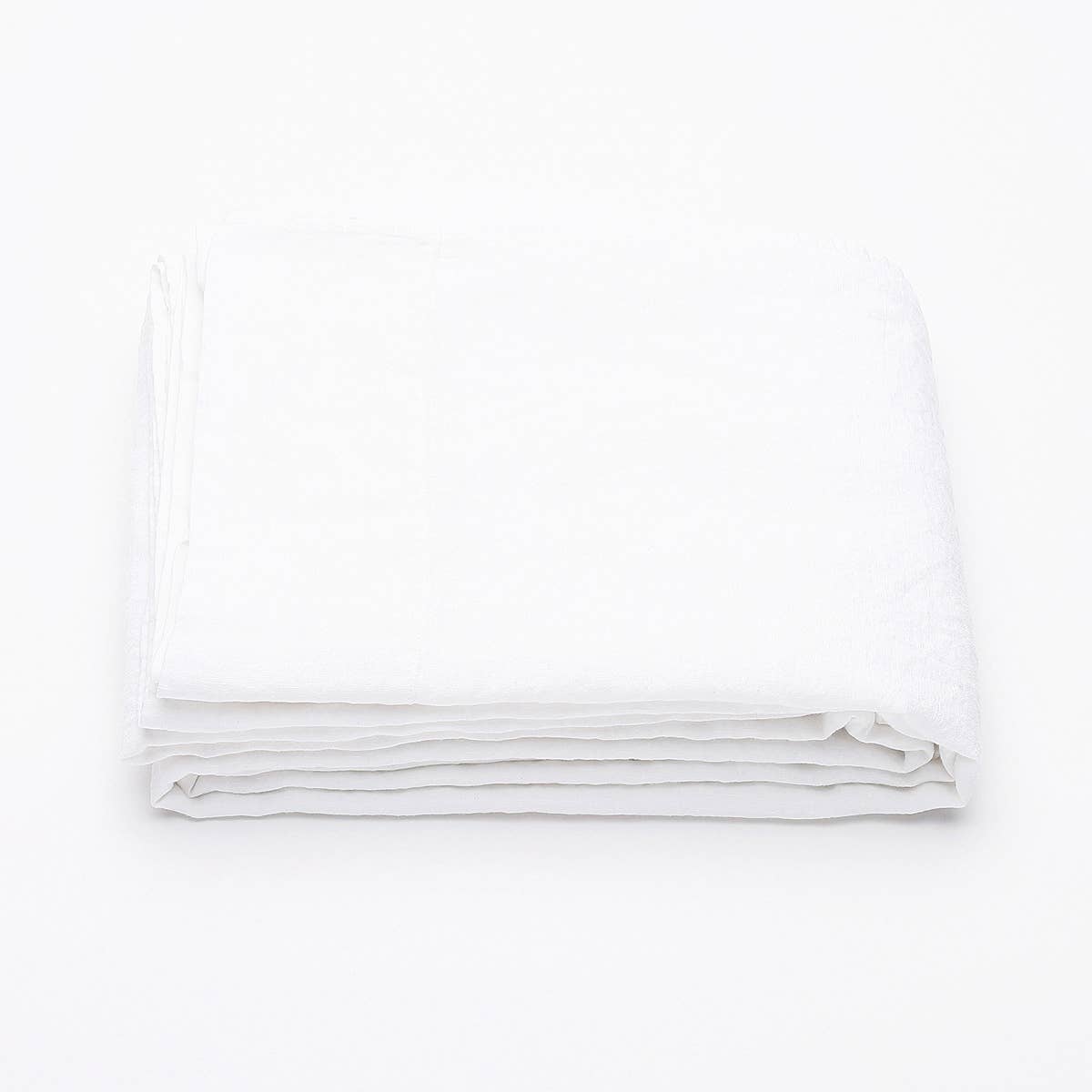 Linen Flat Sheet Optical White Stone Washed: KING (108 x 102)