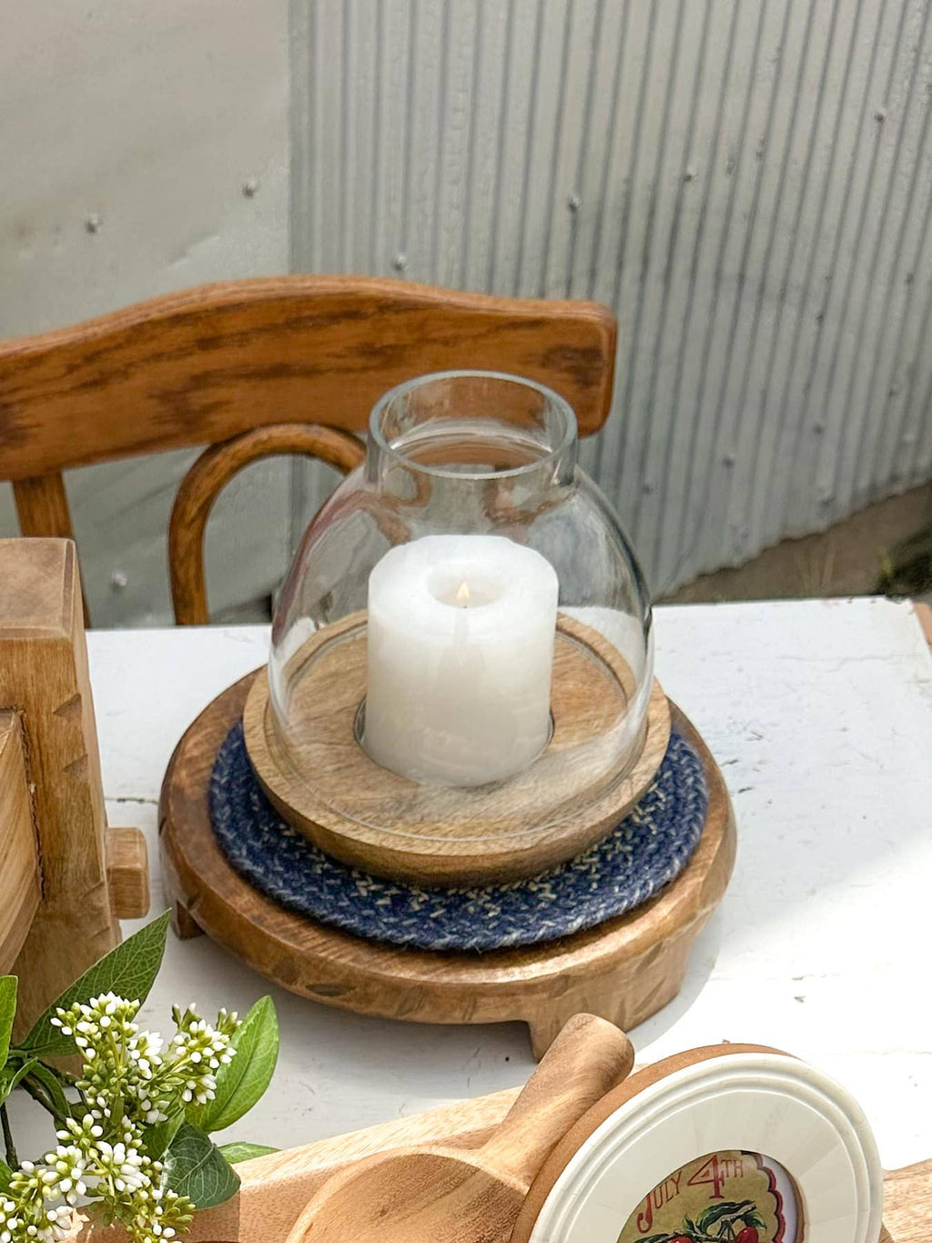 Found Wood Pedestal Large