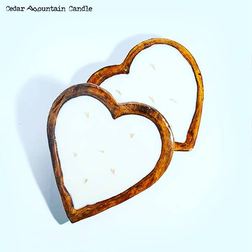 6 Wick Heart Shaped Dough Bowl Soy Candle - 30 oz: Lavender