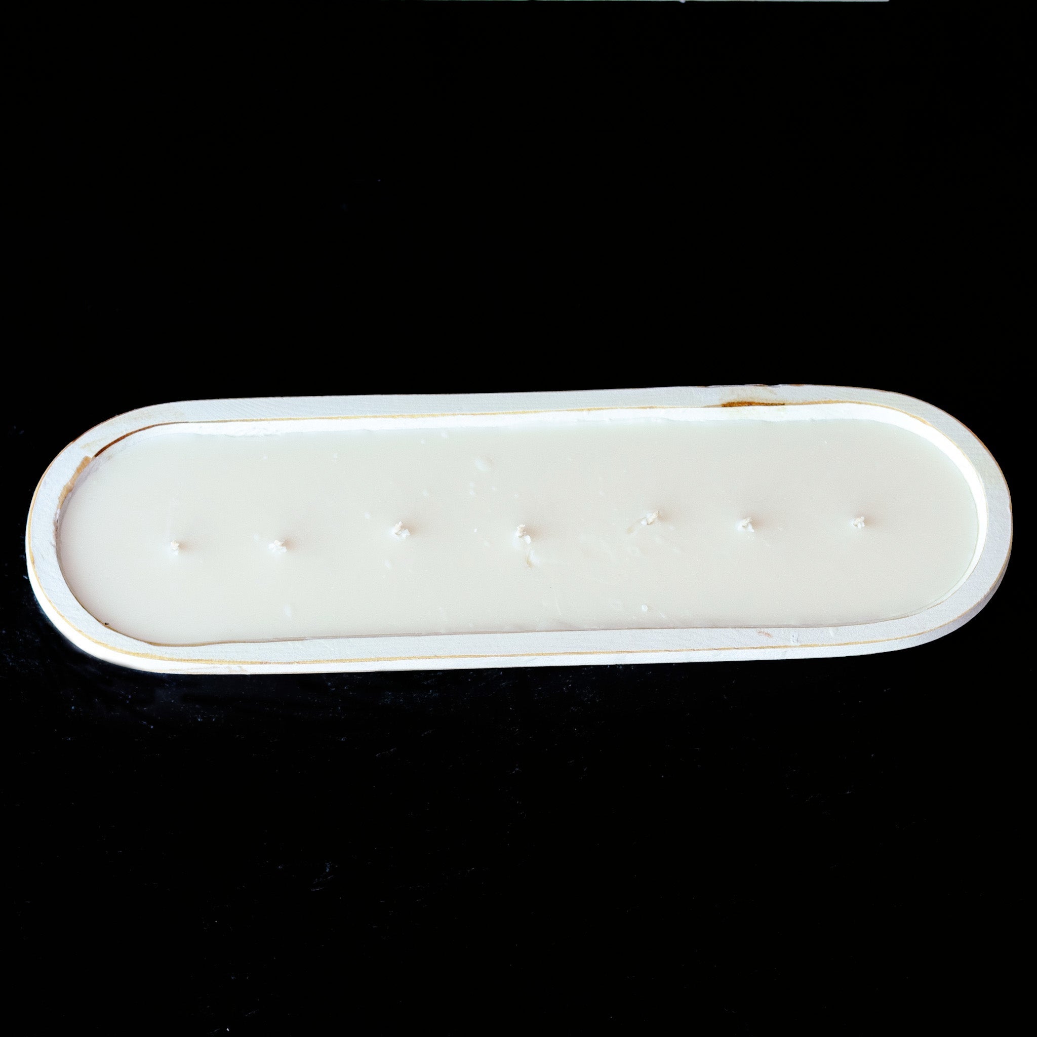 Lemon Citronella - 7 Wick White Wood Dough Bowl Soy Candle