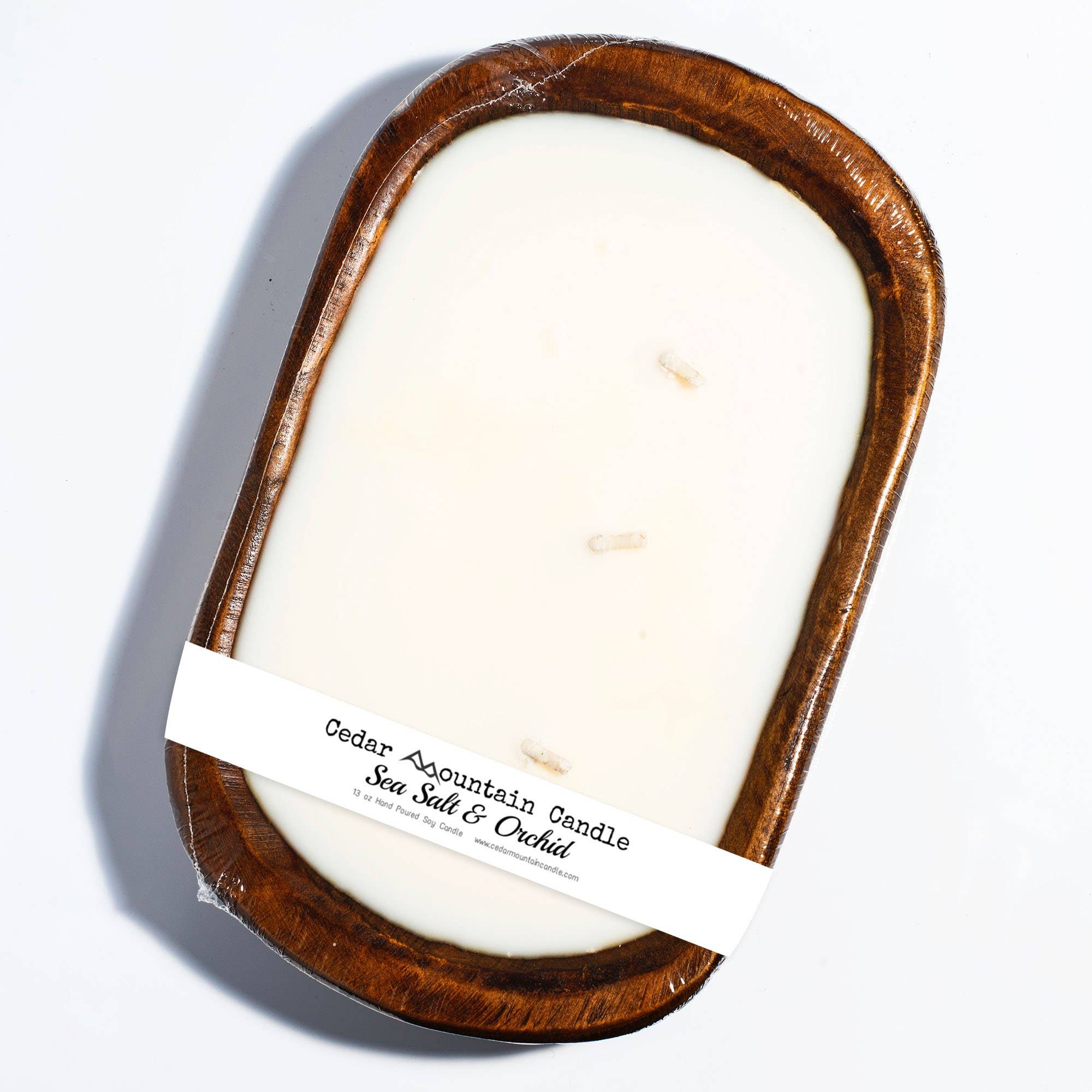 Mango & Coconut Milk - 3 Wick Natural Wood Dough Bowl