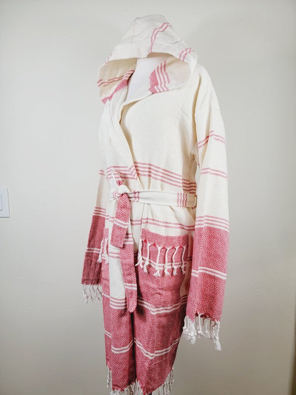 Unisex Robe, Beach or spa Robe with pockets - Red — product image