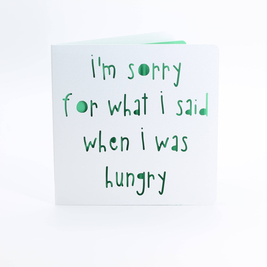 I'm sorry for what I said when I was hungry: Pink