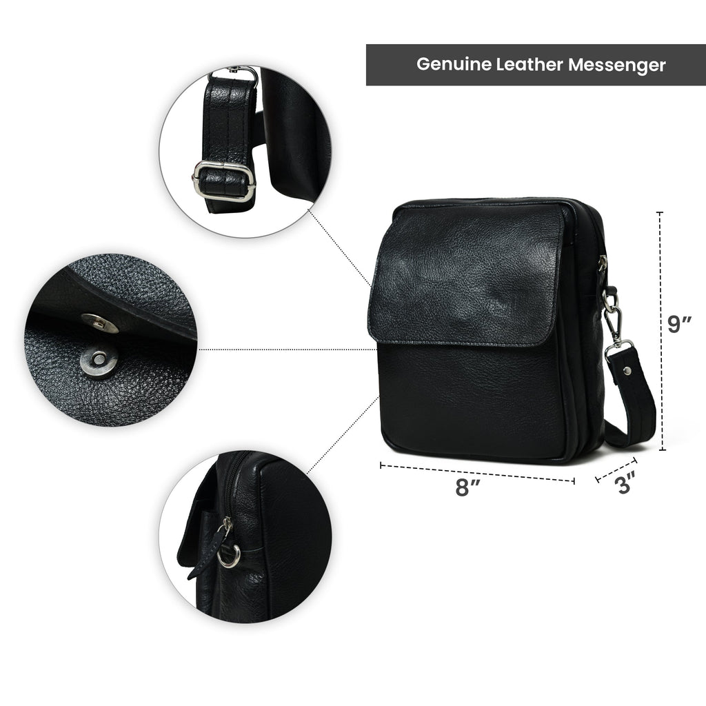 Enzo Black Side Messenger — product image