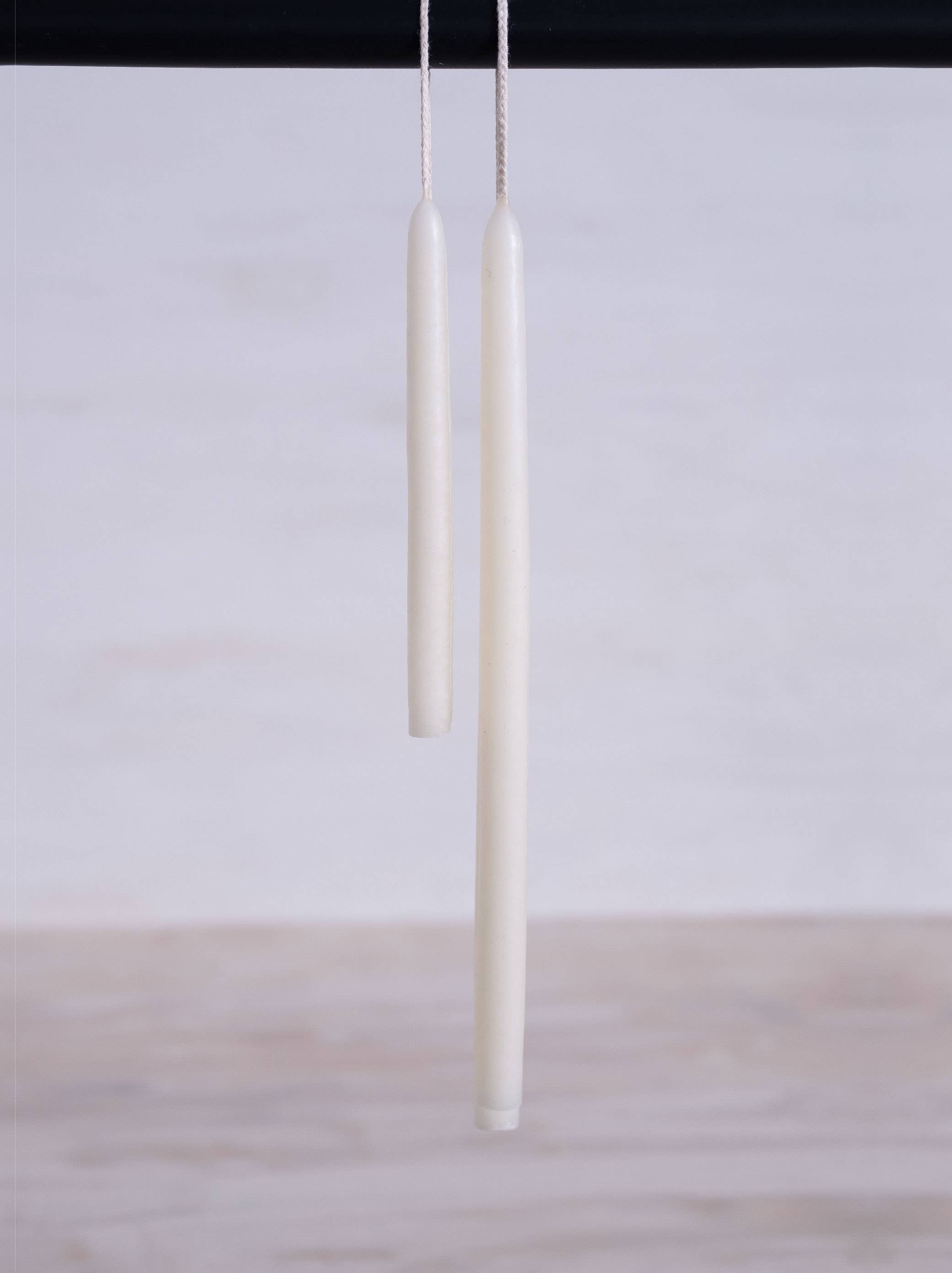 Skinny Tapered Candles - Off White: 10"