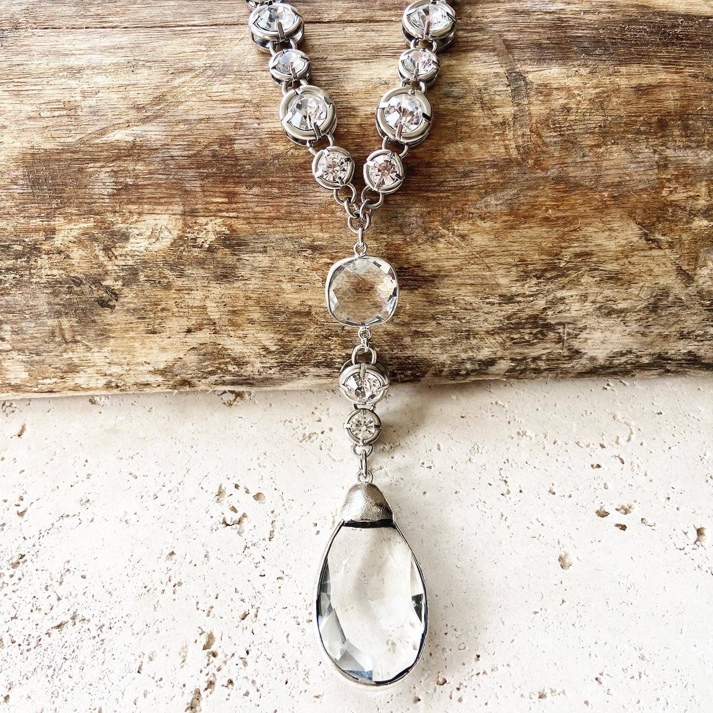 Crystal jewelry chandelier necklace salon boutique bridal