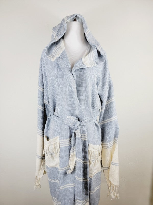Unisex Robe, Beach or spa Robe with pockets - Sky — product image