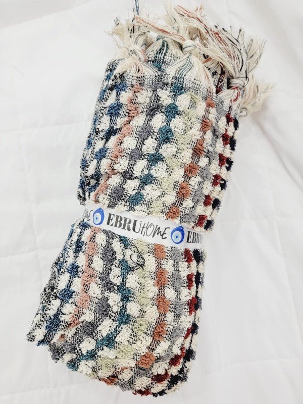 Bath Towels, Organic Turkish Cotton Pom Pom Towels — product image