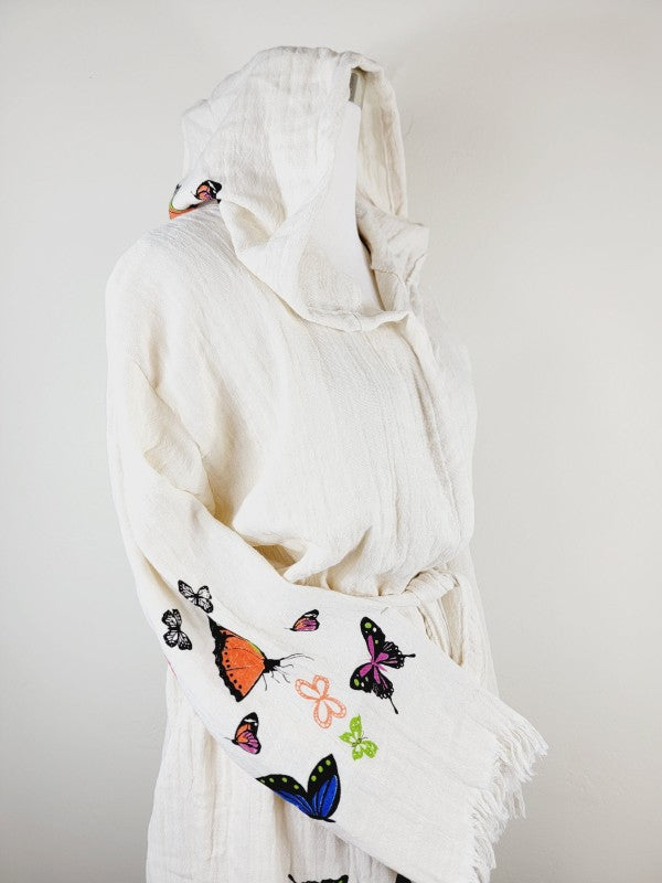 Soft and Cozy Muslin Kimono Robe, Organic Cotton M — product image