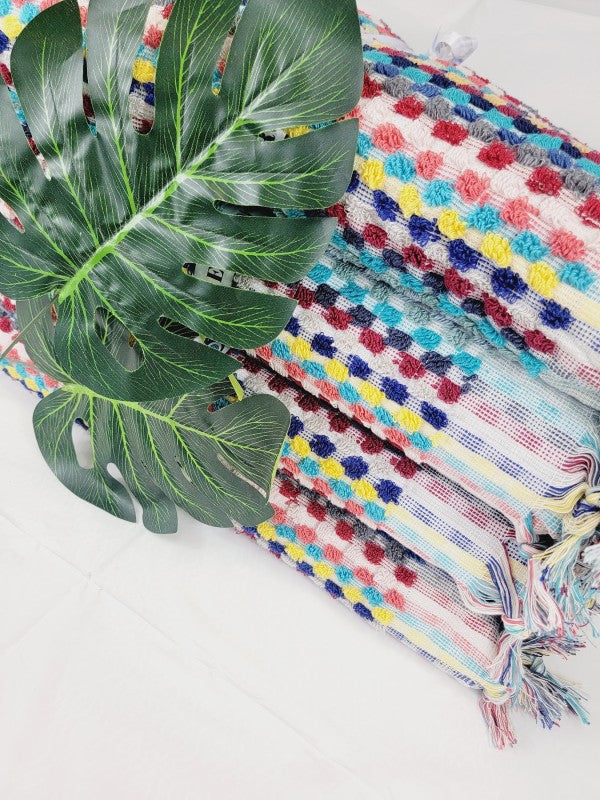 Bath Towels, Organic Turkish Cotton Pom Pom Towels — product image