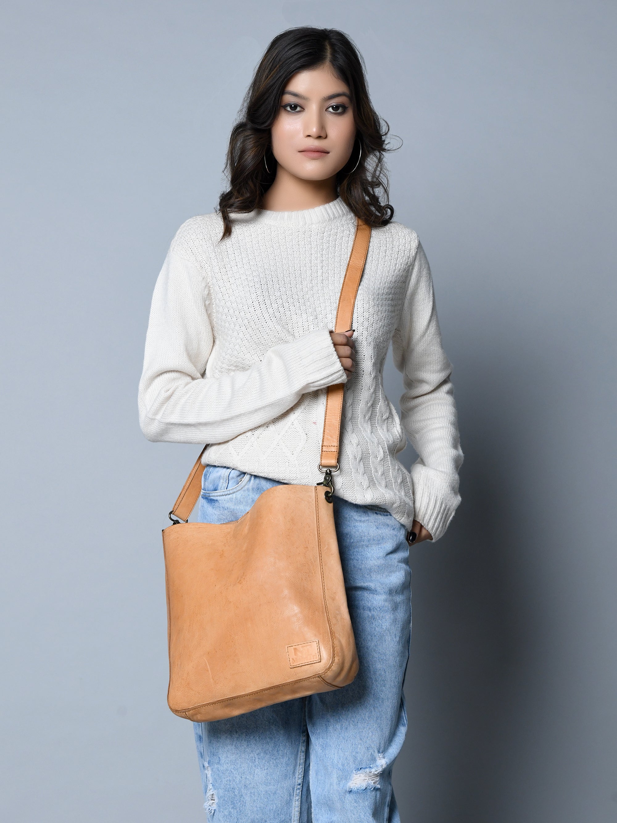 Serenity Everyday Crossbody Sling, Tan — product image