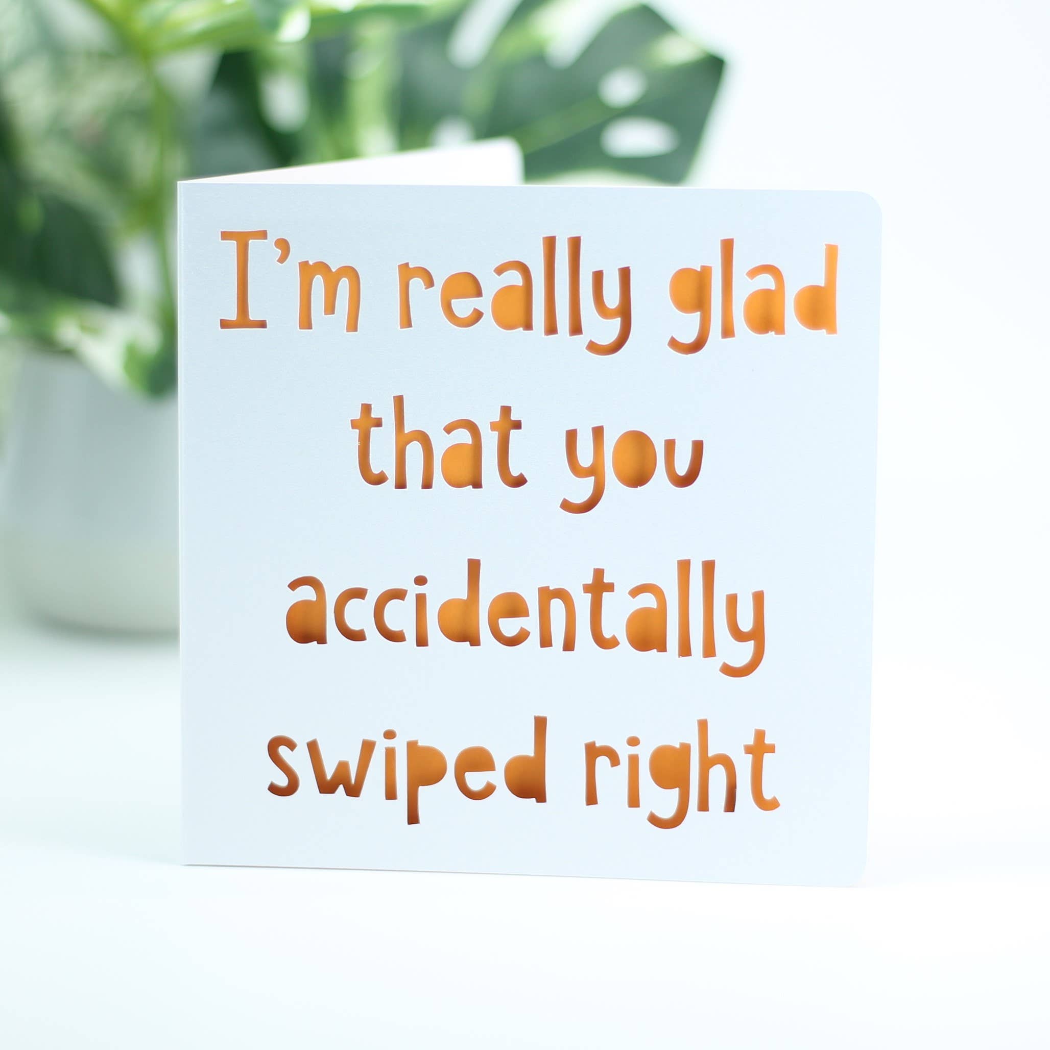 Accidental Swipe Right Love Card: Blue
